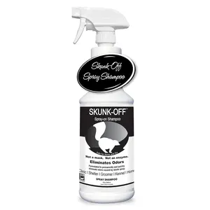 Skunk-Off Shampoo (32oz) Safe for Head & Face – Ready to Use Skunk Odor Remover for Dogs, Cats, Home, Carpet, Car & More – 32 oz