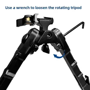 Retractable one-piece tripod, universal bracket, rotatable aluminum alloy tactical tripod good luck