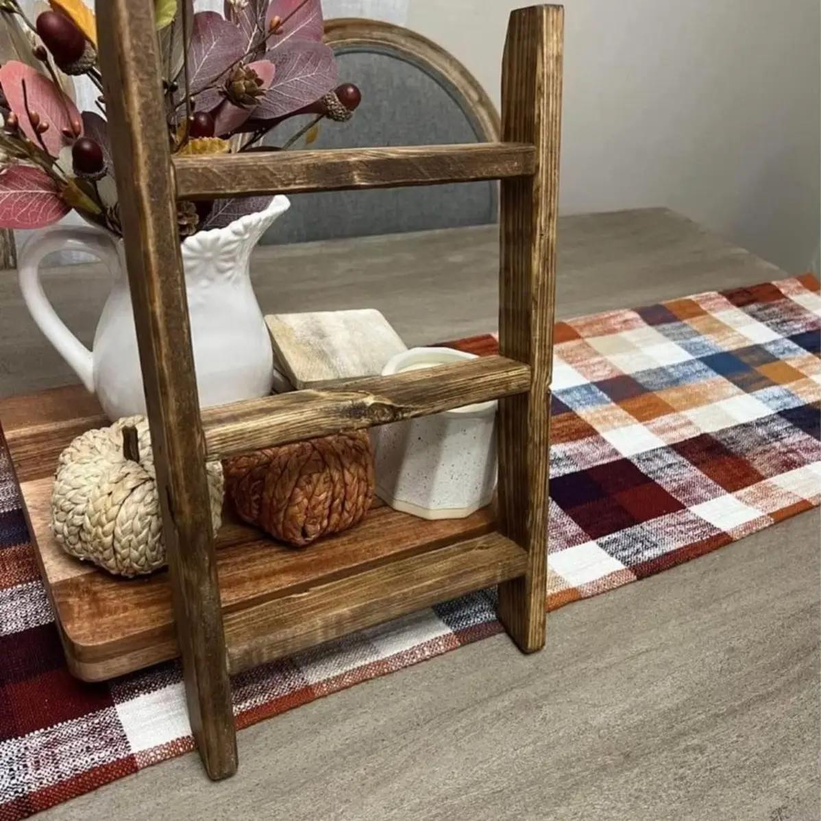 Handcrafted mini tea towel ladder Handcrafted mini tea towel ladder