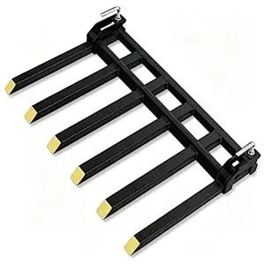 Garvee 60''Clamp On Pallet Forks, Heavy Duty Bucket Forks Attachment 4000 lb Capacity for Tractor Loader, Skid Steer, Compatible with 60-inch Buckets