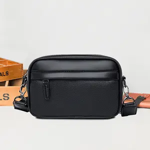 Men's Slanted Shoulder Bag, Men's Bag with Side Pocket, Crossbody Bag, Single-Shoulder Bag, Small Item Pouch, Multi-Functional. Suitable for Commuting and Leisure, Minimalist Style. An Ideal Gift for Men.