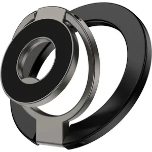 Magnetic Phone Ring Holder for Samsung Galaxy S25 Ultra S25 S24 FE S24 Ultra, Removable Magsafe Phone Grip with Kickstand for iPhone Air 17 Pro Max 16e 16 15 14 13 12 Pro Max, Fit Magnetic Car Mount