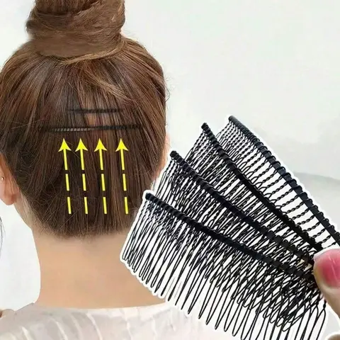 5-Piece Invisible Hair Clips Set, No Crease Hair Clips, Seamless Grip, Stylish Textured Design, Perfect for Updos & Hairstyling, Durable Easy-to-Use Hair Bun Accessories