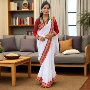 Ready to wear sada saubhagyavati sari and blouse set