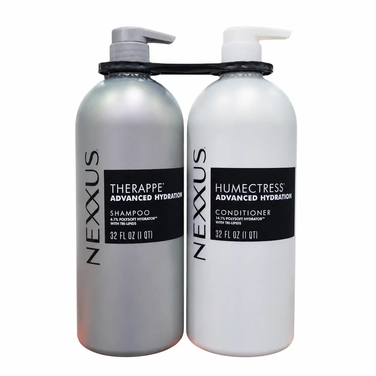 Nexxus Therappe & Humectress Unisex Haircare Set, Advanced Hydration Shampoo & Conditioner to Restore Dry Hair, Light Floral Scent, 32 fl oz Each, Salon, Daily
