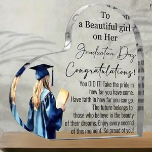Graduation Gift, Acrylic Plaque, Inspirational Graduation Gift, Congratulatory Message Acrylic Plaque for High School College Masters Degree PHD, Decorative Plaque