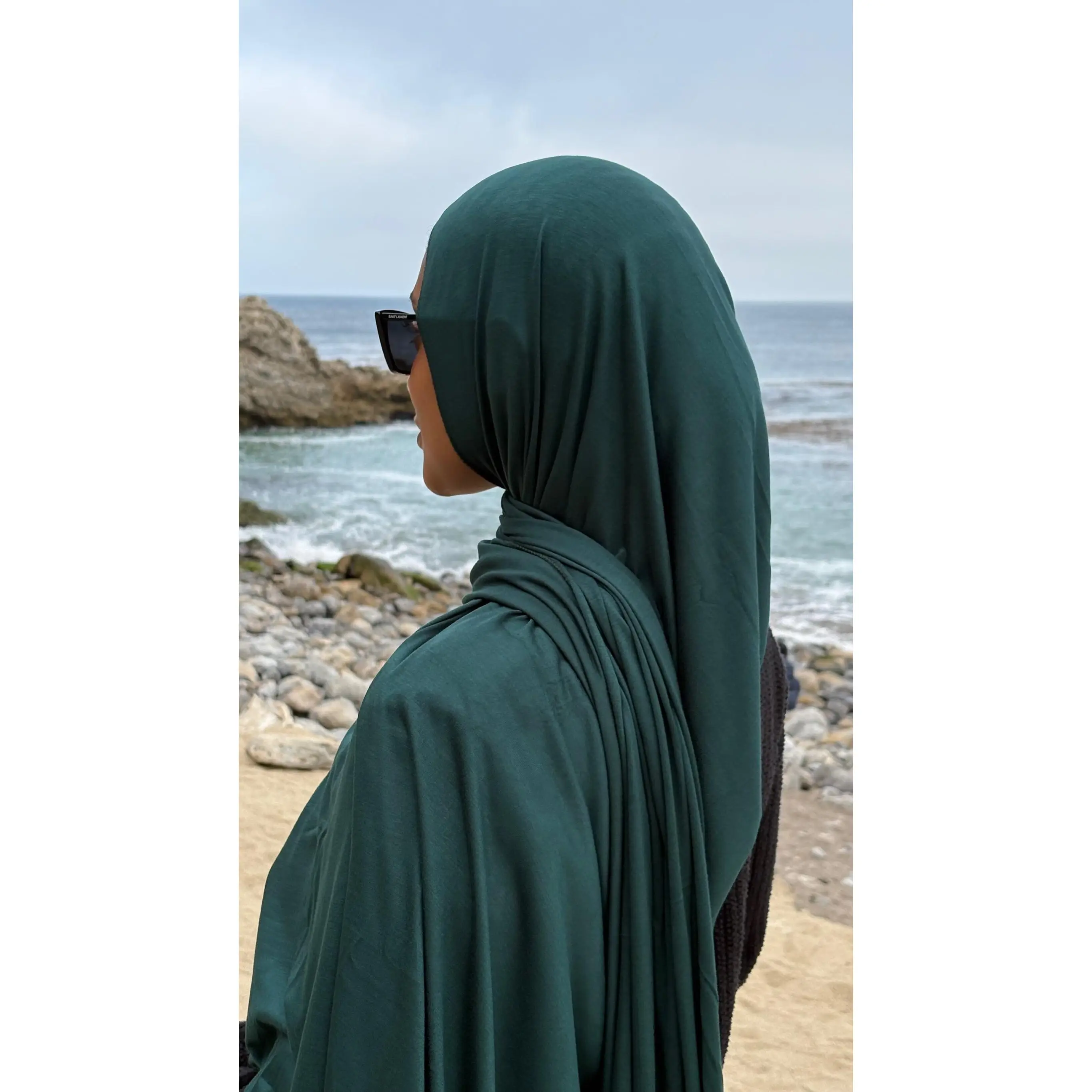 Luxury Jersey Hijab - Emerald Tide