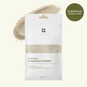 [Official Shop] BRMUD Relief Mud Bubble Bath Powder 50G - Warm Mud Spa Powder with Bubbles, Sea Silt & Botanicals for Relaxing, Hydrating Bath Experience, Cleansing, Body Wash, Body Care, Foaming, Smooth, Sensitive Skin, Scent, Spa Ritual