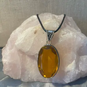 Handmade Citrine Pendant On 925 Sterling Silver