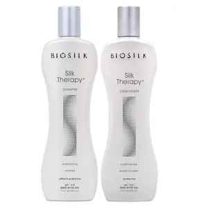 BioSilk Silk Therapy Duo Set, Shampoo & Conditioner for Gentle Cleansing, Moisturizing & Shiny Hair, Smooth, Replenished Hair, Sulfate-Free, Paraben-Free, Cruelty-Free, 12 Oz Each (Pack of 2)