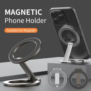 Multifunctional Magnetic Foldable Phone Stand, Portable Compact Adjustable Holder for Smartphones, Ideal for Home Office Use