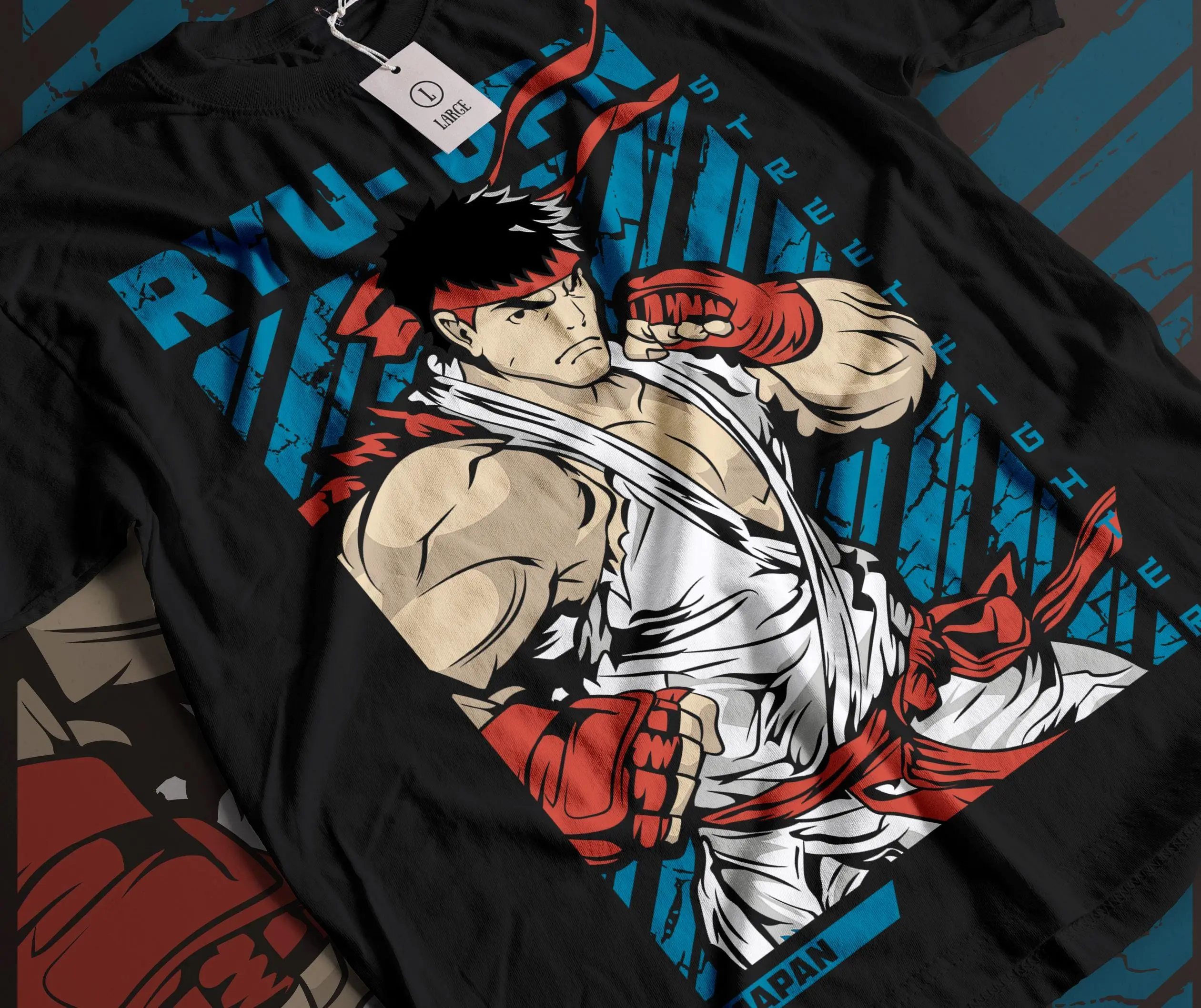 Ryu SFII Turbo Hyper Fighting T-shirt, Street Fighting Gaming Shirt, Retro Gaming Graphic Tee, Vintage Style, Streetwear For Fans