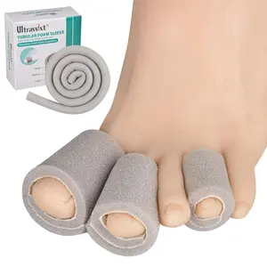 Ultrassist Thicken Sponge Toe Protectors Customizable Lengths 3 Sizes for Blisters Bunions Corns Pain Relief Soft Flexible Breathable Foam Design