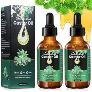 PAPOIYA Organic Castor Oil- Pure Castor Oil, Organic Cold Pressed Glass Bottle for Face, Skin, Lashes, Brows, Scalp, Nails & Belly Button - 2/4 fl.oz