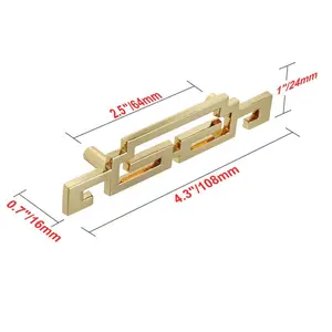 212 MAIN Steffi Decorative Cabinet Drop Pulls - 10-Pack Die-Cast Zinc Metal, 2.5" cc Hand-Finished Vintage Polished Gold Door Hardware for Cabinets, Drawers