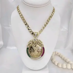 Valdiviajewery #2044 Centenary  Necklace and Pendant, 14k Gold Plated, High Quality