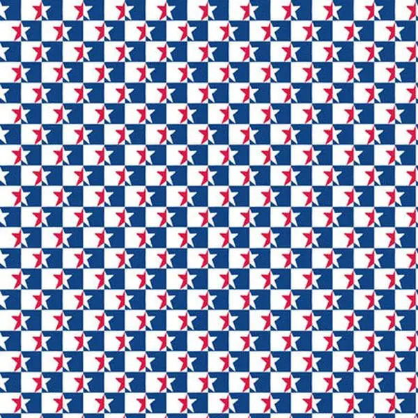 Fabric P & B Textiles Multi Half Stars Patriotic Minis by the Quarter Yard PMIN6050-MU