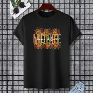 Thankful Midwife Thanksgiving Midwifery Midwives T-Shirt, 100% Cotton, Single Side Printed, Black Short Sleeve T-shirt, Gift for Family Friends, S-XXXL, 1 pc, Fabric Weight 180g