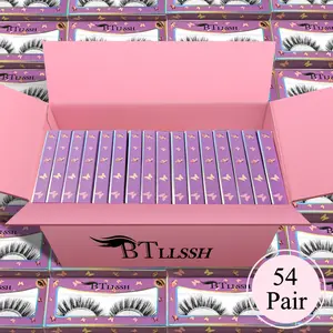 54 Pairs Natural Volume False Eyelashes Set, Short Style 15mm Individual Lash Extensions, Perfect for Daily Wear & Special Occasions