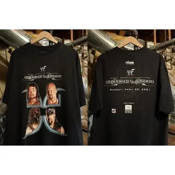 [SALE UP TO 45%]WWF Backlash 2001 Pay Per View Event Shirt WWE Wrestling Size S-5XL REPRINT  , Graphic Tee, Gift For Him, Gift For Fan, Gift For All
