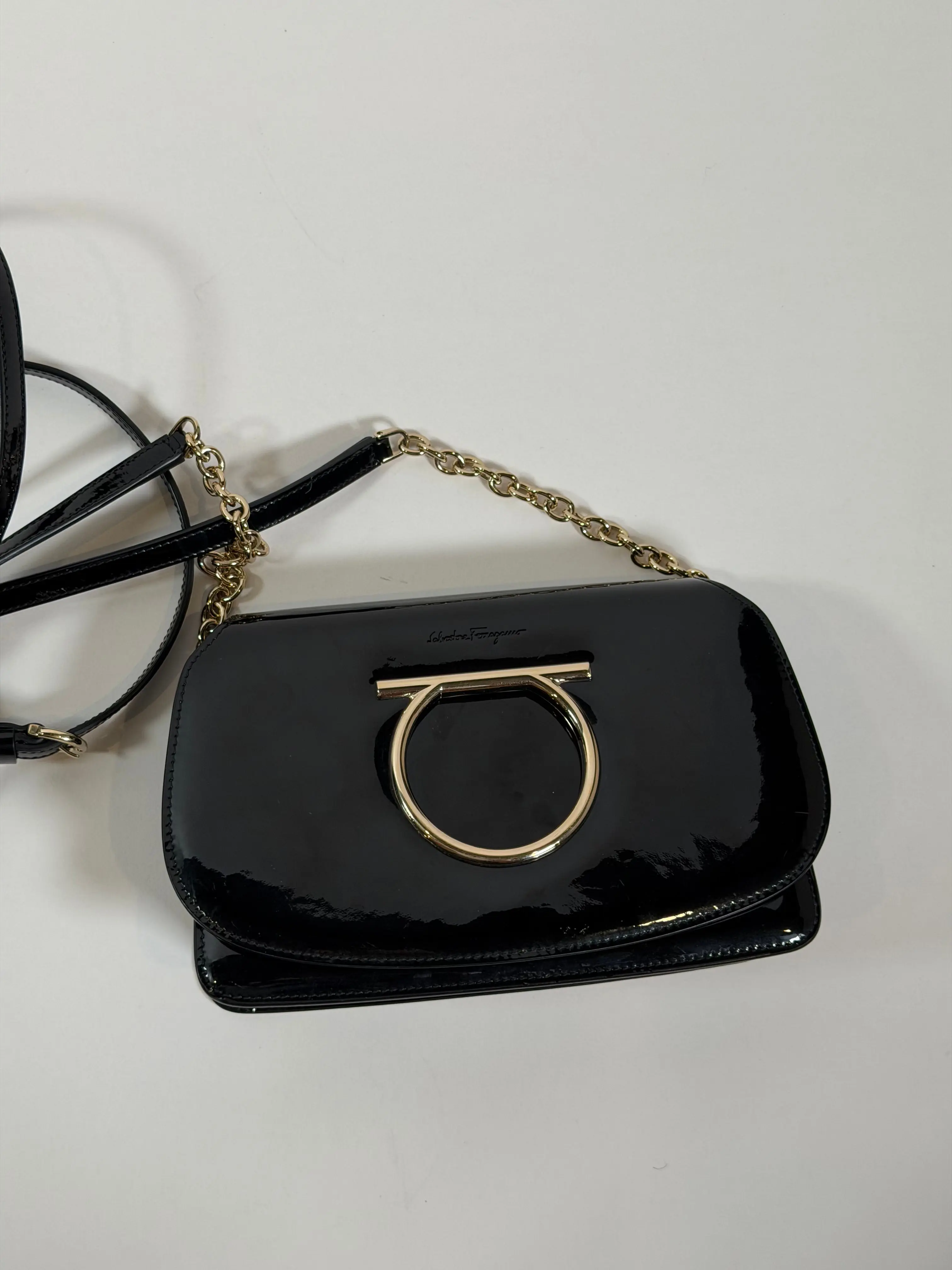 Ferragamo Patent Leather Crossbody Bag