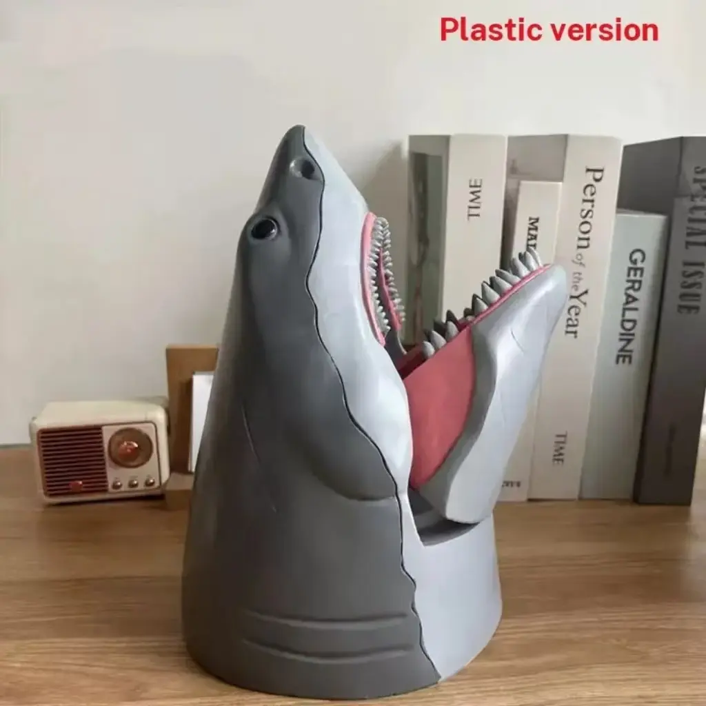 Shark Shape Reusable Plastic Storage Organizer, Creative Bucket for Living Room and Bedroom, New Design Decorative Item
