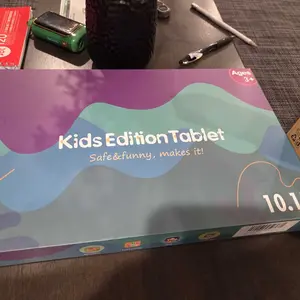 [TikTokShopSpringGlowUp]PRITOM Kids Tablet 10 inch Android 15 8GB RAM 32GB ROM Dual Cameras WiFi6 6000mAh Battery Protective Silicone Case Animal Flash Cards Educational Apps Toddler Gifts Stress Relief Case Pink/Blue tiktok shop official store