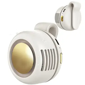 Portable Silent Mini Bladeless Fan Clip On, Small Fan Clip on for Shirt & Waist, Adjustable 3-Speed Suspended Whirlwind Fans, For Outdoor & Travel & Office, Travel Accessories, Gift