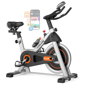 YOSUDA Exercise Bike, Brake Pad Stationary Bike for Home, Indoor Cycling Bike with 300 lb Weight Capacity, Low Noise, Tablet Holder and Fitness Courses