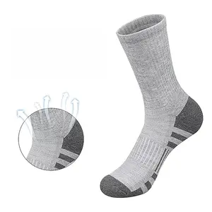 1 Pair Athletic Socks, Random Color – Cushioned Breathable Sport Socks