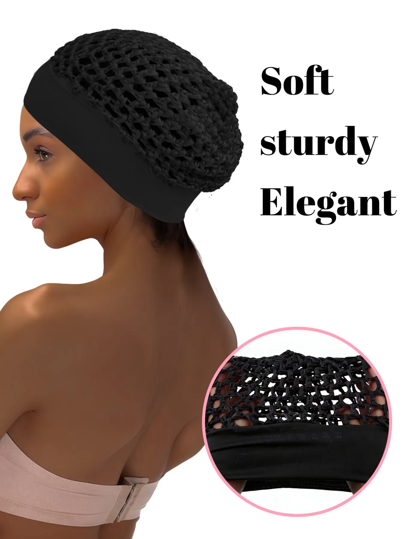 Mesh Hair Net Cap for Long Straight & Curly Wigs, Hook Knit Sleeping Hat/cap, Hair Bonnets, 1 Piece, Comfortable and Stylish Headwear, Hair Styling Cap