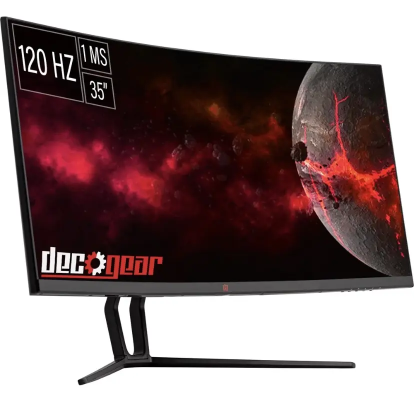 Deco Gear 35" Curved Gaming Ultrawide Monitor, 3440x1440, 120 Hz, 1ms MPRT - Ope