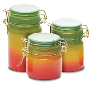 Rainbow Color Glass Storage Jar-Multiple Sizes Available [SMKZ-140]