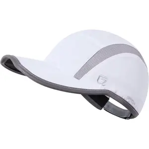 Reflective Sun Protection Foldable Outdoor Sports Hat, Casual Geometric Design, All Seasons Hiking Cap, Random Print Pattern