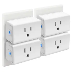 Smart Plug Mini 15A, Smart Home Wi-Fi Outlet Works with Alexa, Google Home & IFTTT, No Hub Required, UL Certified, 2.4G WiFi Only, 4-Pack(EP10P4) , White
