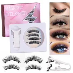 Magnetic False Eyelash Set, Natural Style Cosmetic with No Glue Required, Precise Positioning, Long-Lasting Adhesion, Easy Wear for Beginners & Busy Commuters