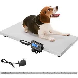 VEVOR 1100Lbs x 0.2Lbs Digital Livestock Scale Large Pet Vet Scale Stainless Steel Platform Electronic Postal Shipping Scale Heavy Duty Large Dog Hog Sheep Goat Pig Sheep Scale