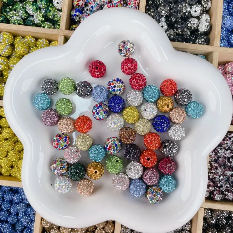 【E】Glitter Loose Rhinestone Beads