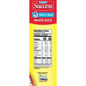 Success Boil-in-Bag Rice, White Rice, Quick and Easy Rice Meals, 21-Ounce Box
