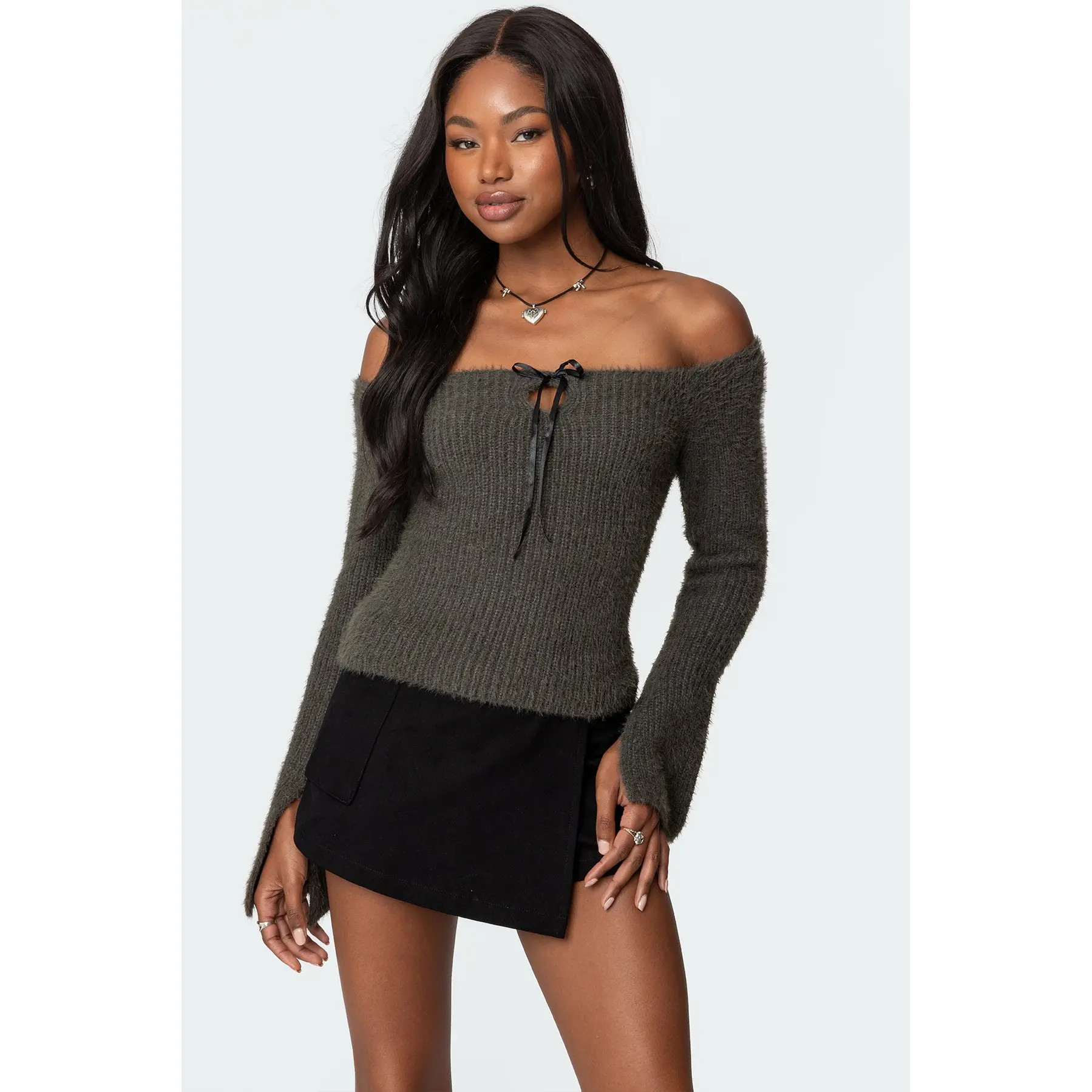 womens shoulder ribbon top - TikTok Shop