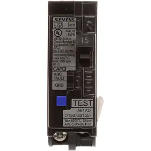 Siemens QP Q115AFC 15A Single-Pole 120V Circuit Breaker
