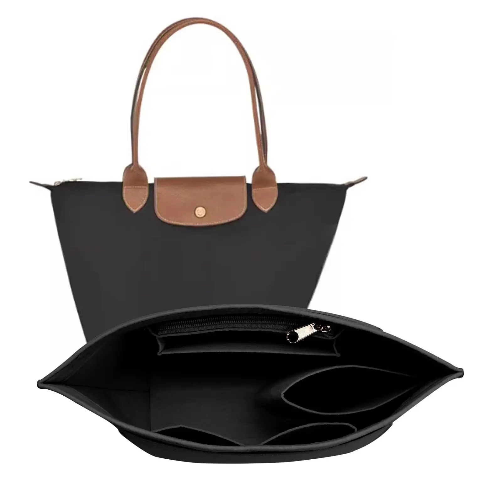 Women's Felt Tote Bag Organizer Insert - 3 Sizes, Luggage & Bag Accessory
