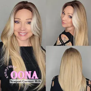 Sunnymay Layered Style Women’s Fashion Synthetic Wig OONA (SHAY), Newport Coconut Milk Blonde Highlights, Synthetic Lace Wig, Honey Blonde Wigs, Ash Blonde Wig, Curly Wig, Glueless, Ready to Wear, Pre-Cut for Lace