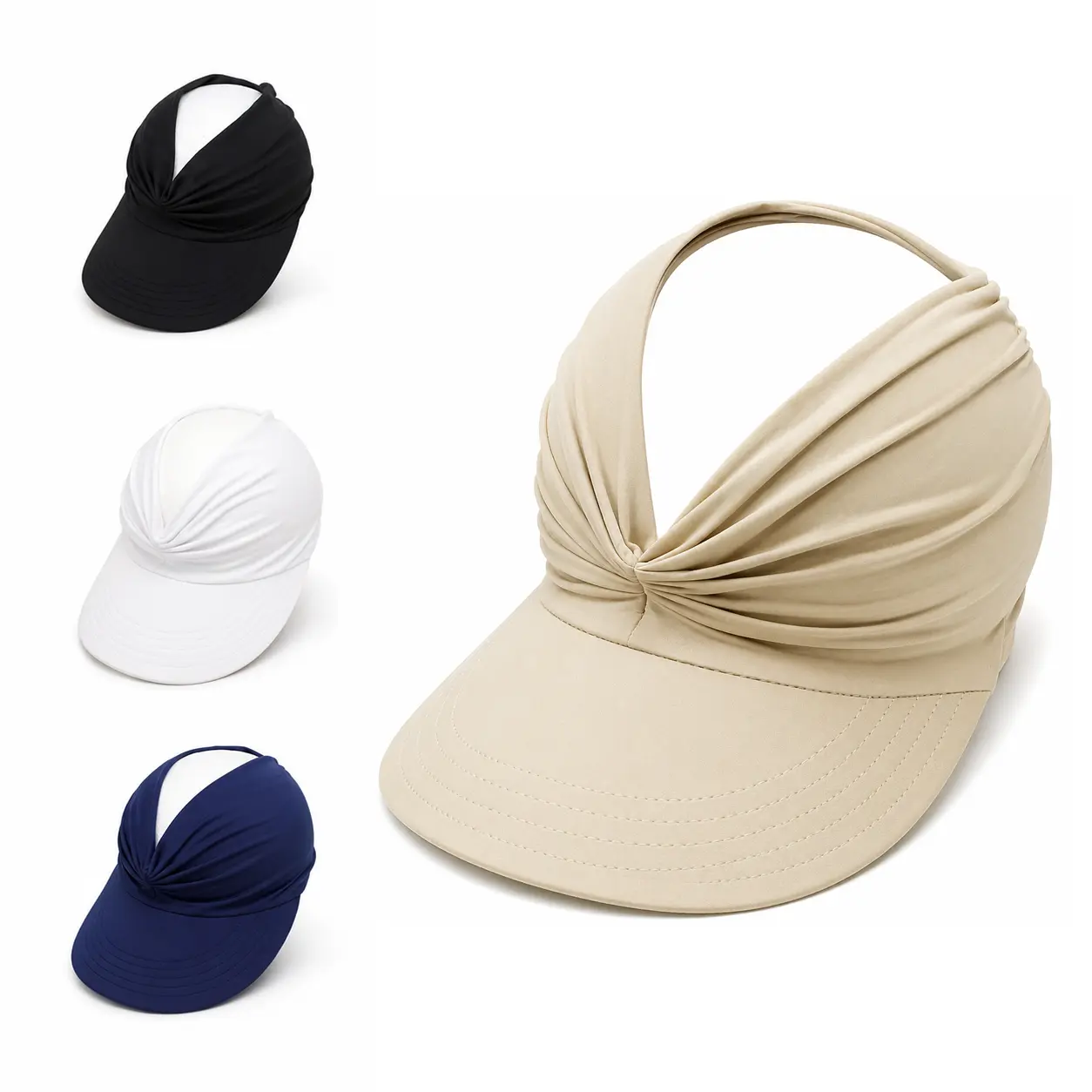 Women's Sun Protection Wide Brim Hat,Casual Outdoor Sun Hat for Women & Girls,Fashion Accessories for Traveling & BeachParty, Sun Visor Cap