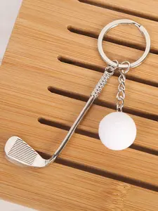 Temu Shein Simple Golf Ball Keychain Charm, Trendy Fashion Accessory for Women & Men, Perfect Gift Idea for Sports Lovers