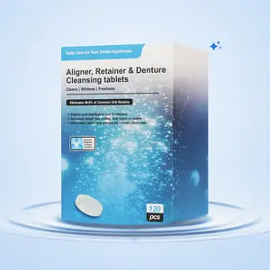 Retainer Cleansing Tablets by ALIGNERCO | 120 Count | Quick Deep Clean for Aligners, Retainers & Night Guards