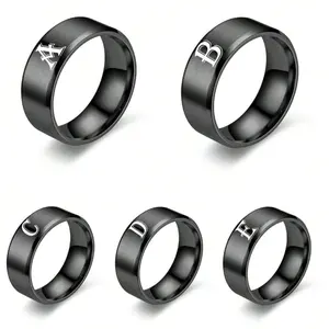 Men’s Initial Letter Ring – Personalized Fashion Jewelry with 26 Letter Options