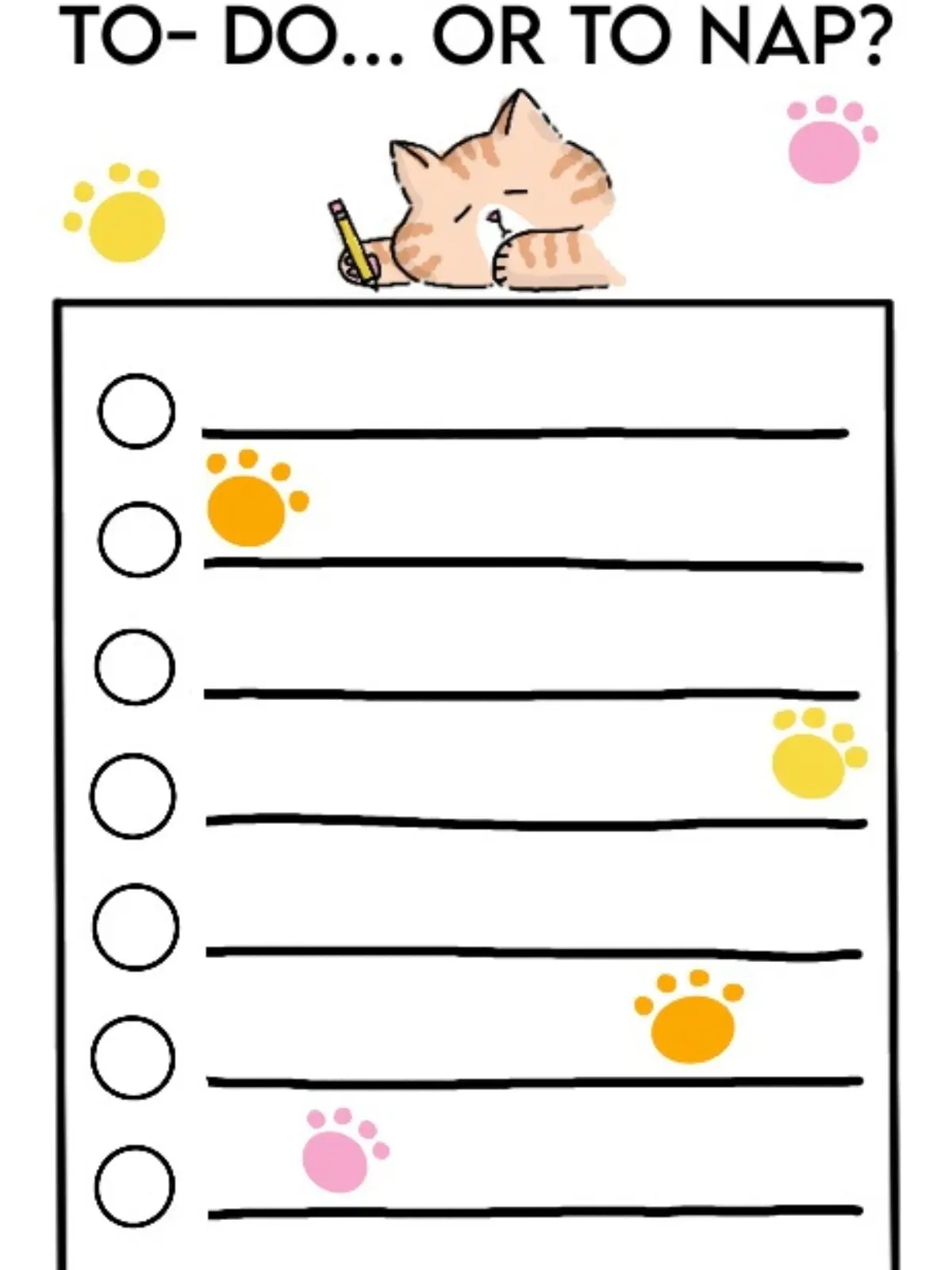To-Do or To-Nap? Notepad 4x6 in