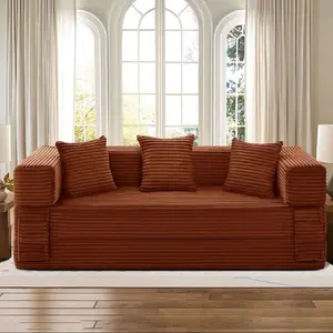 U-Shape Modular Sectional corduroy Couch suitable for living room furniture