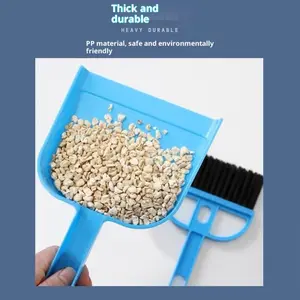 Desktop Sweeper Set for Home Use, Hamster Rabbit Squirrel Pet Waste Cleaner Brush Mini Dustpan, Small Cleaning Tool Kit